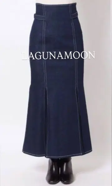 LAGUNAMOON 플리츠 머메이드 데님 스커트 S