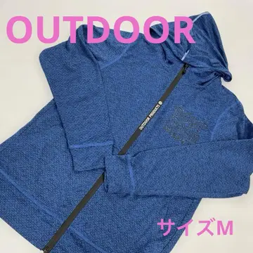 OUTDOOR 풀 집업 후드티 블루 M #1942