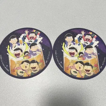 오소마츠상 마츠잔치 콜라보 코스터 2매 세트 6쌍둥이 집합 디자인