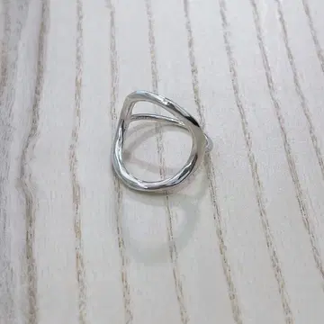 알티다우드 텍스처 원형 실버 반지 7호
