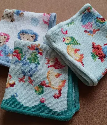 [USED] 페일러 테디메이트 리틀 스키퍼스 곰 손수건 3매