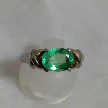 에메랄드 1.44ct 실버 반지 약 13.5호