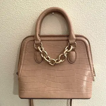 새상품급 ZARA 베이지 악어 엠보싱 핸드백