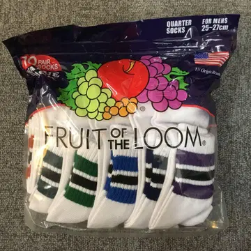 미사용 새상품 FRUIT OF THE LOOM 삭스 양말 10세트