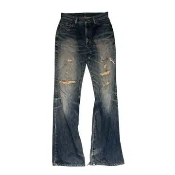 Bobson 00s Damage Design Boots Cut Denim