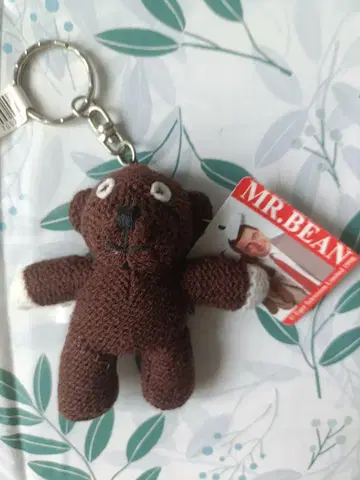 미스터 빈 테디베어 키체인 봉제 인형 9cm