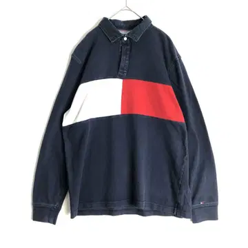 3618 타미힐피거 자수 로고 긴팔 라거 셔츠