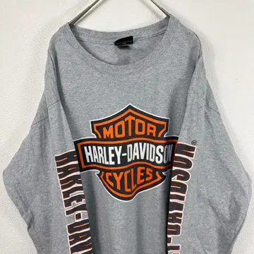USA 구제 의류 할리데이비슨 Harley Davidson 롱T 그레이