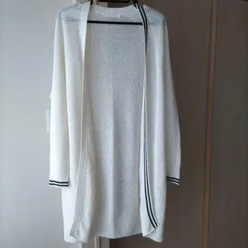 갤러리 비 린넨 가디건 화이트 비침