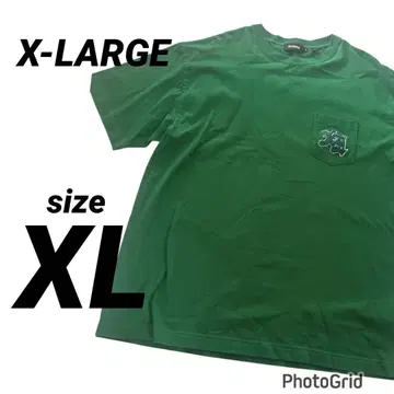 [ X-LARGE 엑스트라 라지 ] 반팔 티셔츠 상의 그린 XL