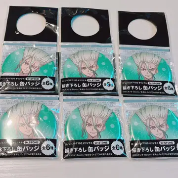 Dr.STONE 센쿠 로손100 캔뱃지 6세트
