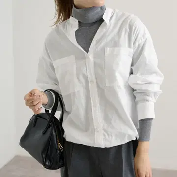 [새상품] FRAMeWORK 프레임워크 프렌치 린넨 드로스트 셔츠 화이트