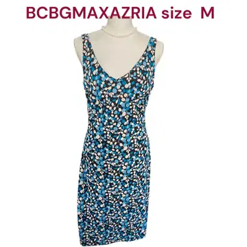 새상품급 BCBGMAXAZRIA 잎사귀, 리프 무늬 저지 원피스