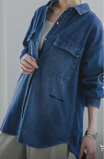 210nouve 데님 오버사이즈 셔츠 자켓