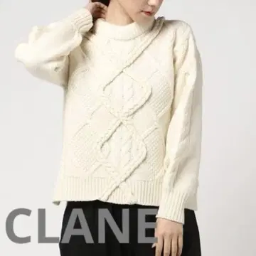 CLANE 클라네 3D 아가일 케이블 니트 STUDIOUS 별주 아이보리