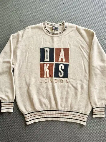DAKS 니트 베이지 M 울 100%
