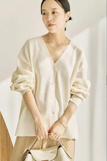 Plage sweat kn nuance 가디건 화이트 36