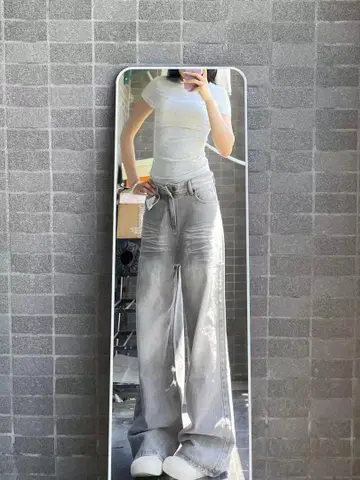데님 원단 넉넉한 팬츠, 여름/가을 평소에 편하게 입기 좋아요