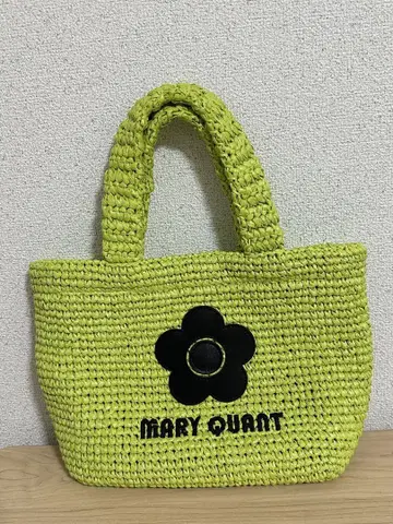 [ MARY QUANT ] *크로셰 라피아 라이크 토트 (라이트 그린)
