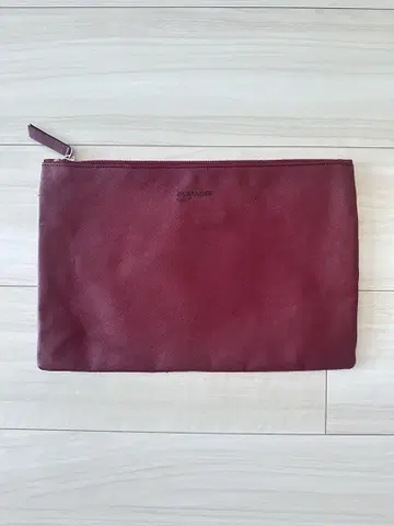 JIL SANDER NAVY 버건디 클러치백