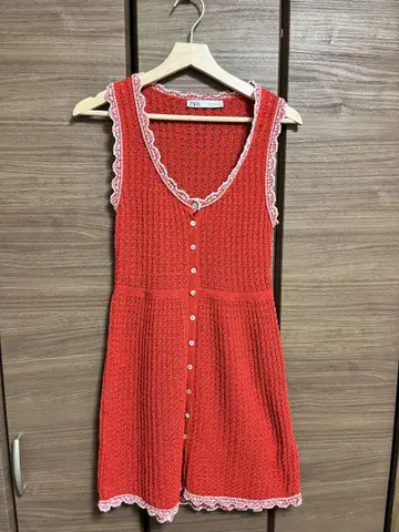 ZARA/오픈 니트 미니 원피스