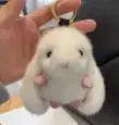 토끼 봉제 인형 키링 화이트