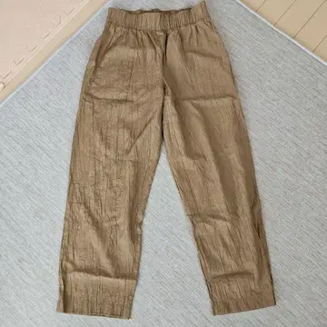 새상품급 ZARA 골드 베이지 주름 가공 캐주얼 팬츠 XS