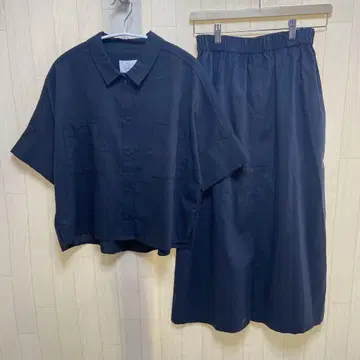 Live in comfort 마 혼방 소재 셔츠 & 스커트 셋업