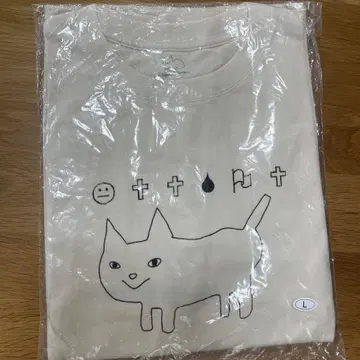 요네즈 켄시 라이브 굿즈 공상 고양이 화이트 티셔츠
