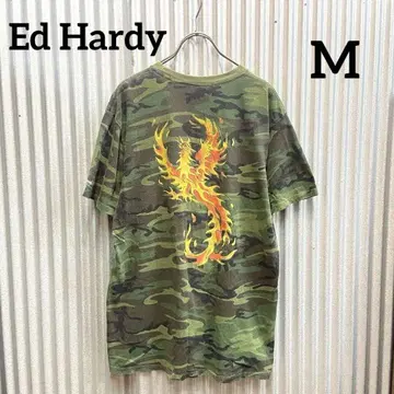 미사용 에드하디 티셔츠 USA M 사이즈, 카모플라주 피닉스