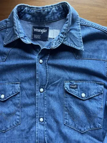 90년대 USA 제작 Wrangler 데님 웨스턴 셔츠