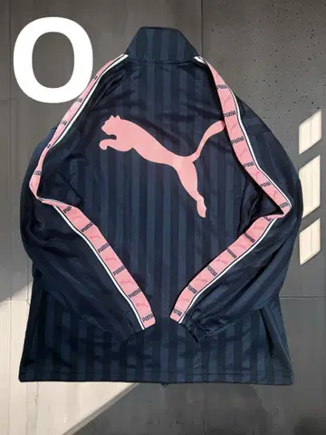 PUMA 푸마 빅 로고 라인 저지 핑크 네이비 빅사이즈