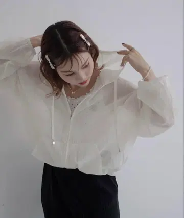 jumelle 시어 블루종 아이보리
