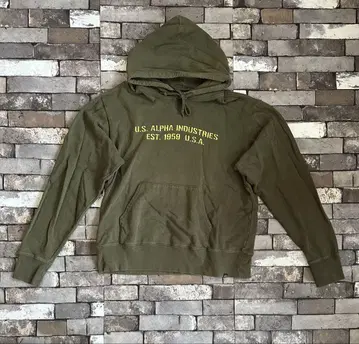 ALPHA INDUSTRIES 후드티 M 사이즈 올리브