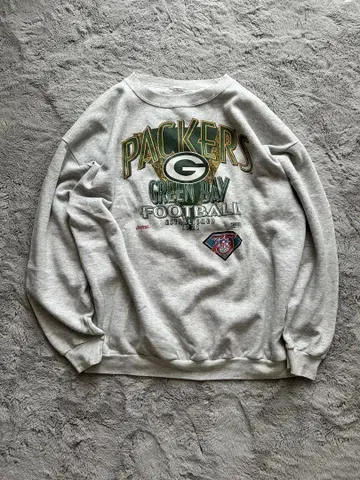 90s USA 제작 PACKERS / 패커스 맨투맨 NFL 그레이 그린