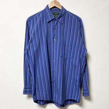 90's J.CREW 긴팔 스트라이프 셔츠 블루 자이언트 택 구제 의류