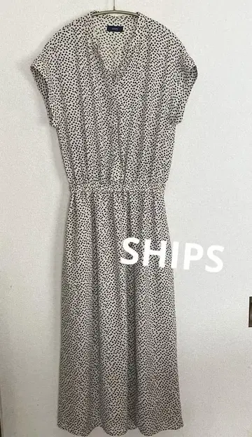 새상품급 ships 플라워 프린트 원피스 화이트 쉽스