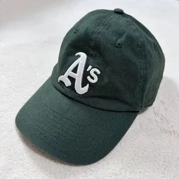 A's 자수 다크 그린 야구 모자 오클랜드 애슬레틱스