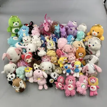 봉제 인형 세트 약 50개, 다채로운 캐릭터