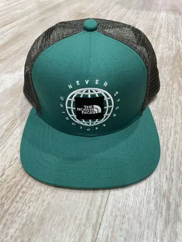 THE NORTH FACE 메시지 메쉬 캡 그린
