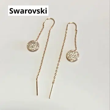 Swarovski 스와로브스키 스톤 아메리칸 귀걸이 핑크 골드