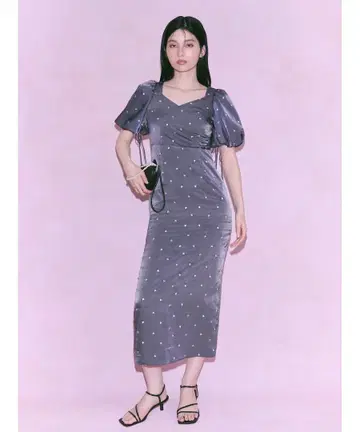 프레이 아이디 하트 자수 원피스