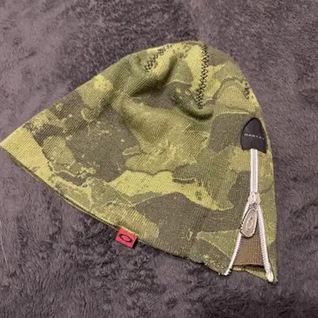 90s OAKLEY zip up beanie camo pattern
