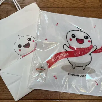 오스트리아 파빌리온 적백적 핀 배지 이마바리 타월 손수건 봉투 레어 상품