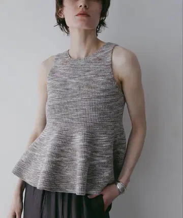 [ MANOF ] RIB PEPLUM KNIT TOPS