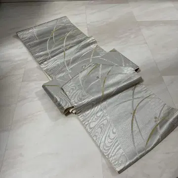 실버 나고야 오비 추상 무늬