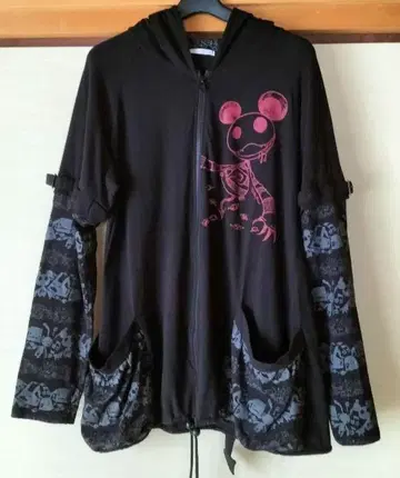 PUTUMAYO 더블 지퍼 후드티 긴팔(반팔) 블랙