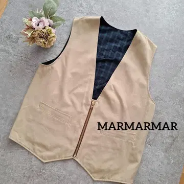 새상품급 MARMARMAR 마마마 리버서블 베스트 베이지