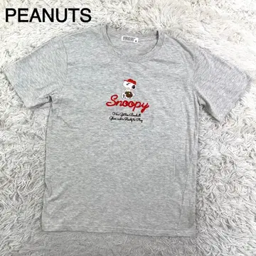 PEANUTS 그레이 스누피 디자인 T셔츠