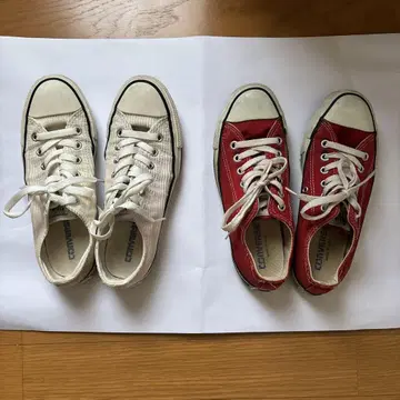 90년대 USA 컨버스 올스타 빨간색, 그리고 인도네시아산 아이보리